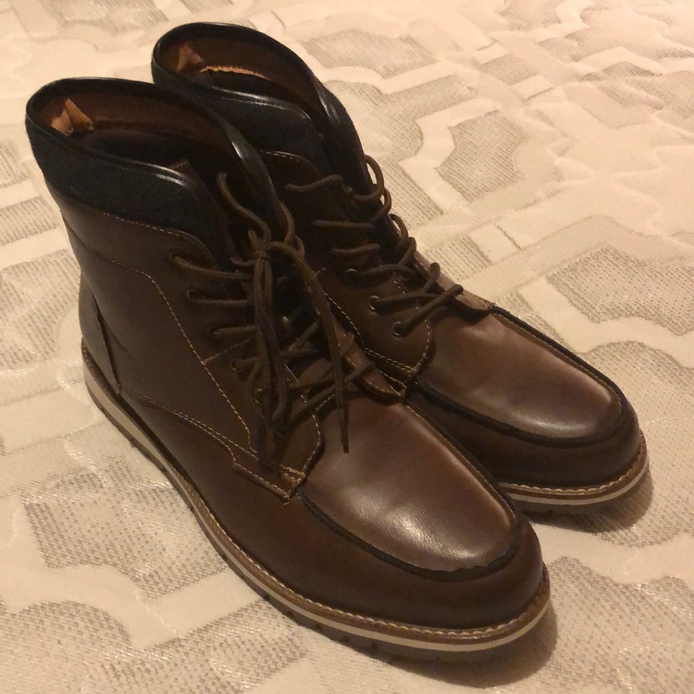 Casual brown dress up shoes for men. Size 12.
